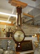 A Victorian mahogany cased barometer, COLLECT ONLY.
