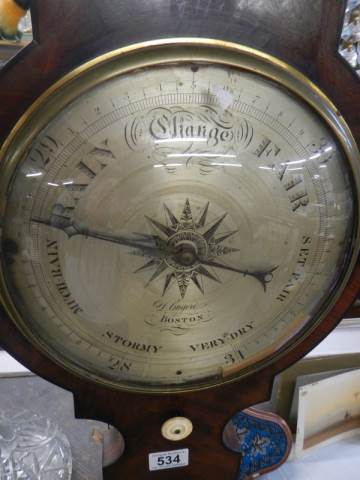 A Victorian mahogany cased barometer, COLLECT ONLY. - Image 2 of 3