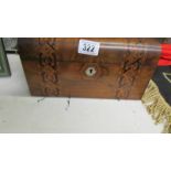 A good mahogany inlaid jewellery box,