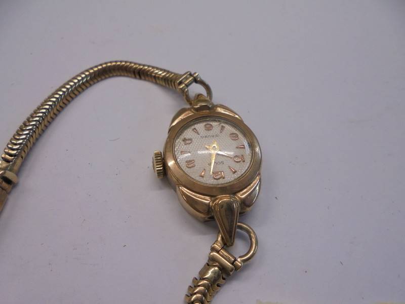 A 9ct gold ladies wrist watch, total weight 16.5 grams. - Image 2 of 2