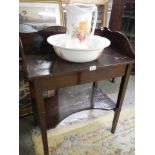 An early 20th century wash stand complete with jug and basin set, COLLECT ONLY.