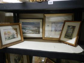 Four good framed and glazed prints including Turner, COLLECT ONLY.