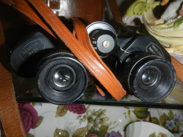 A cased pair of French Denhill 8 x 30 binoculars, J A Dave & son, London. - Image 2 of 3