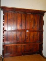 A stained pine dresser back, COLLECT ONLY.