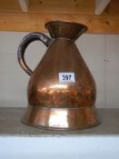An early 20th century copper jug.