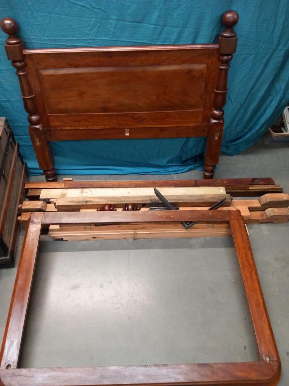 A Victorian mahogany half tester bed - Image 7 of 8