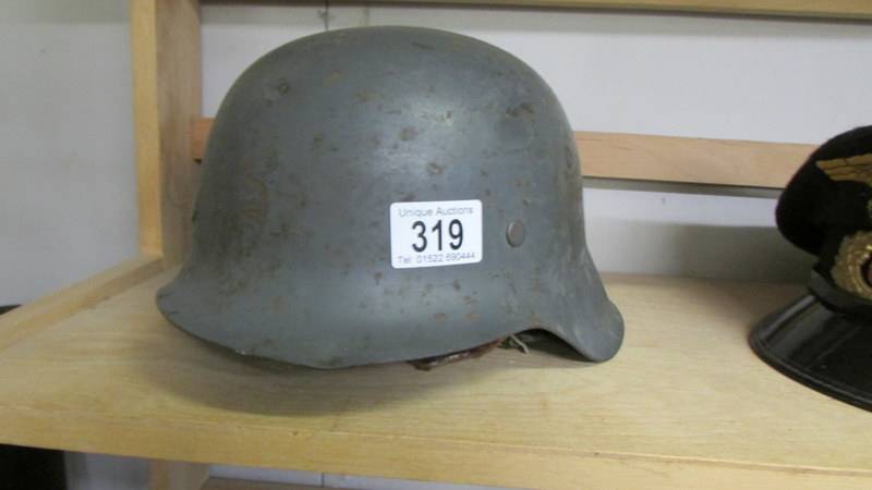 A German Stahhelm helmet.