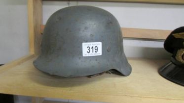 A German Stahhelm helmet.