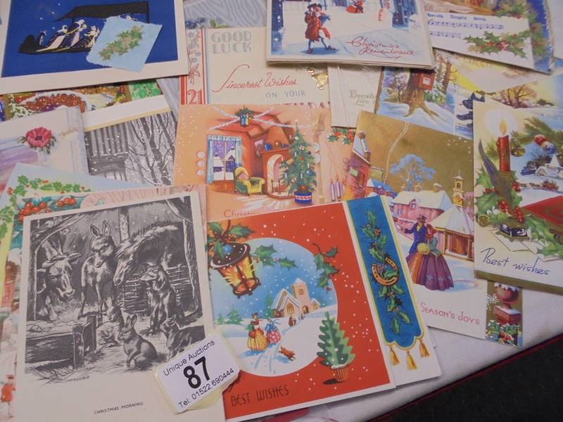 A quantity of vintage greeting cards including Christmas and 21st Birthday. - Image 8 of 8