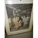 A framed and glazed engraving of an art forger signed Albert Galian, COLLECT ONLY.