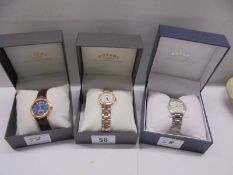 Three good boxed Rotary ladies wrist watches.