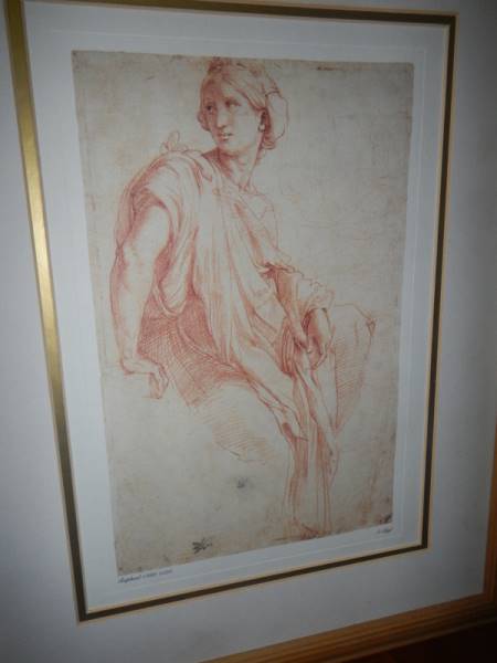 A framed and glazed Raphael museum print, COLLECT ONLY. - Image 2 of 2