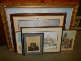 A quantity of Lincoln Cathedral prints. COLLECT ONLY