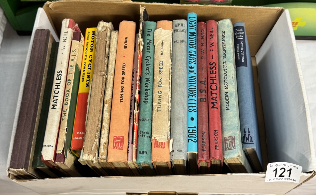 A quantity of old service books for BSA, AJS, Matchless Motorcycles etc