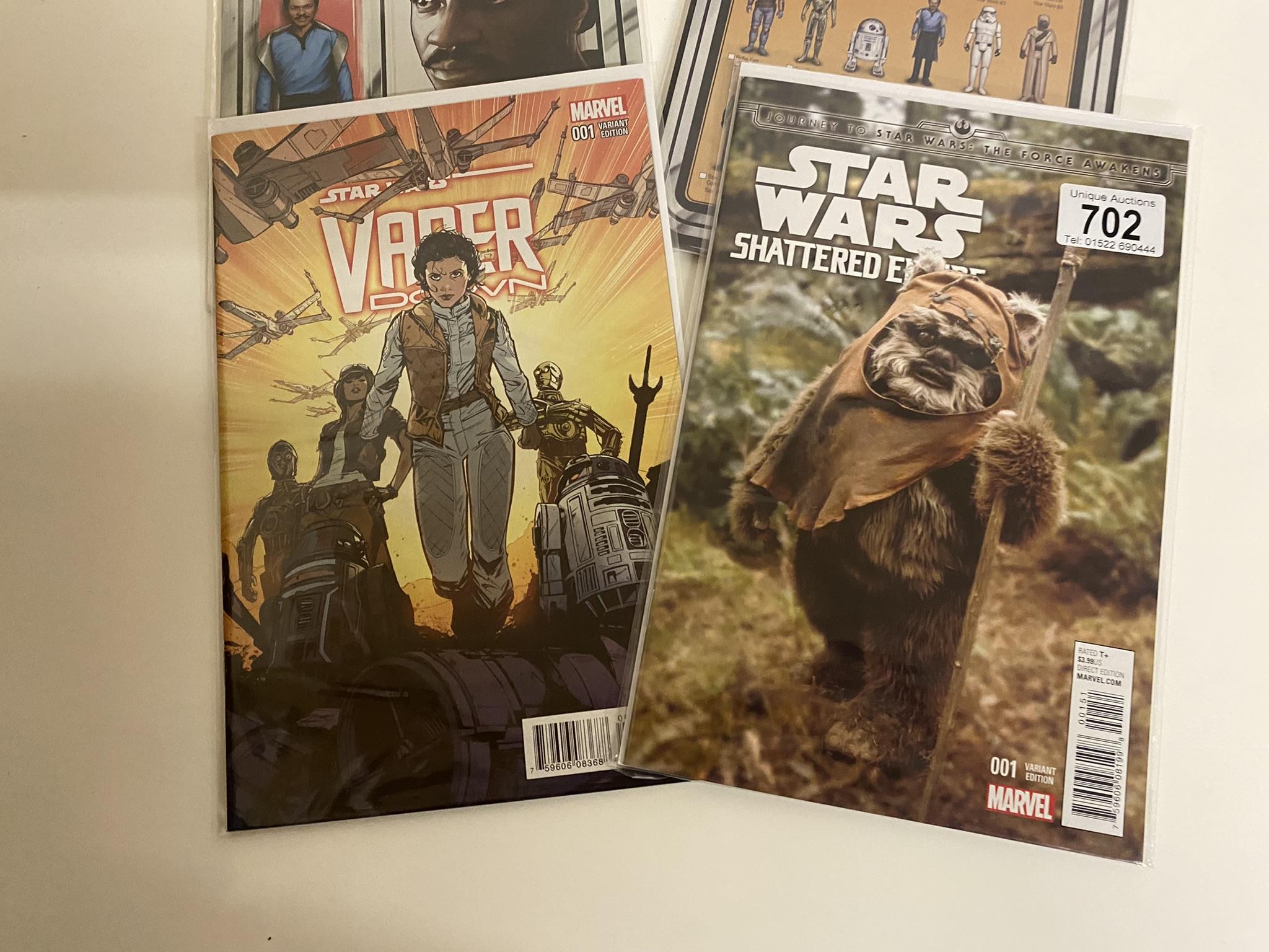 4 Marvel Star Wars comics with Variant covers including Star Wars Shattered Edge 001 Variant Edition - Image 3 of 3