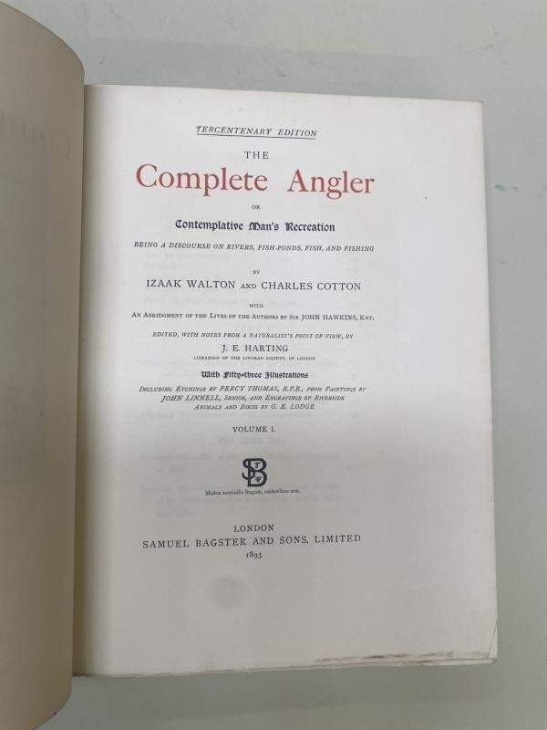 Walton's The Complete Angler Vols I & II, 1893 - Image 4 of 4