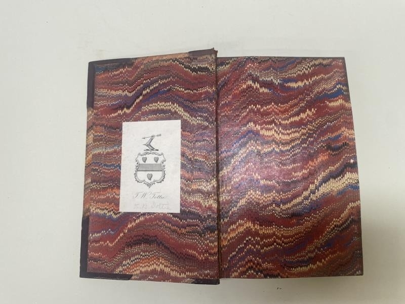 Bewick, Thomas and John Select Fables 1820 - bound in leather with marbled end papers - some foxing - Image 5 of 5