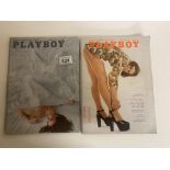 Two copies of Playboy Magazine February 1967 and September 1972