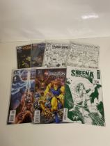 6 Variant cover edition comics including Sheena Queen of the Jungle 01, He-Man and the Masters of