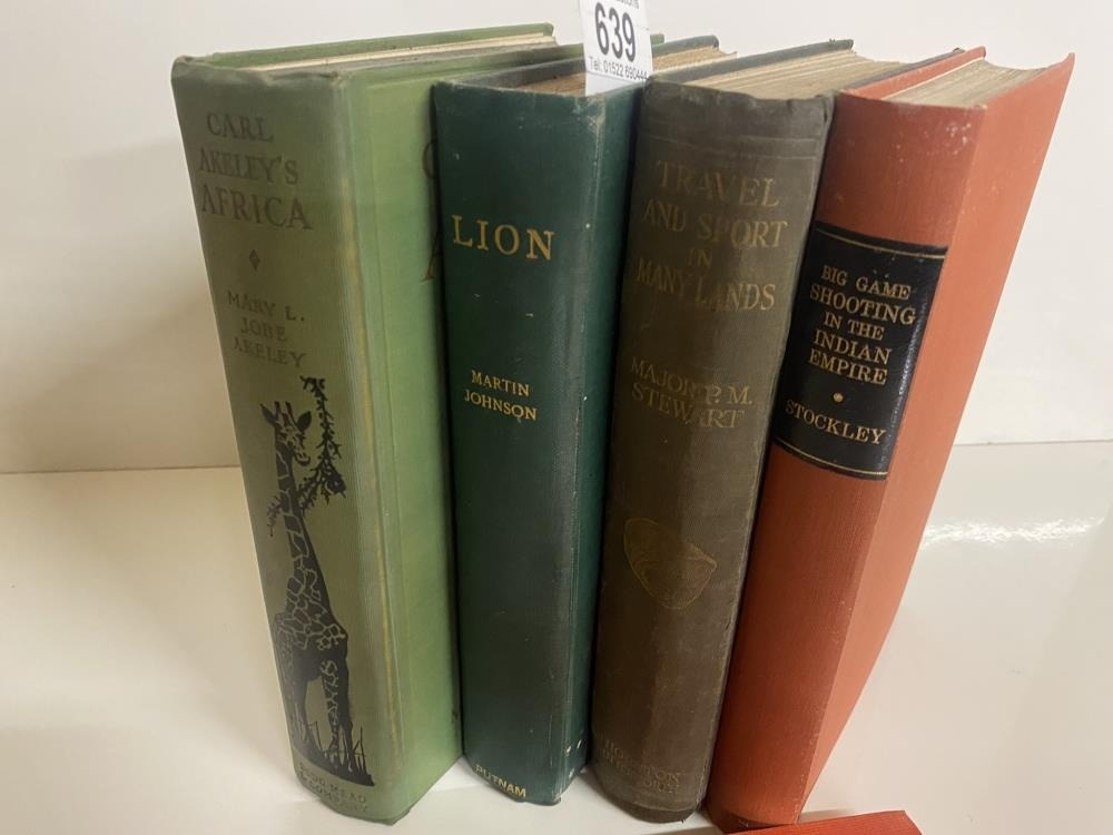 5 Hunting and Africa related books including Carl Akeley's Africa 1929, Lion by Martin Johnson - Image 2 of 2