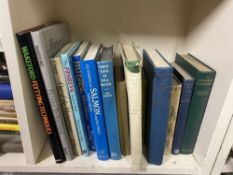 A collection of vintage angling and fishing books