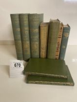 Bronte books including Thornton Edition Novels of the Sisters Bronte 3 volumes, The Tennat of