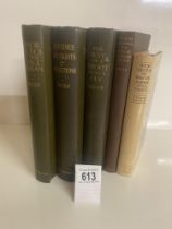 5 books by G.E.M. Skues including Minor Tactics of the Chalk Stream 1910, Side-Lines Side-Lights &