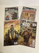 4 Marvel Star Wars comics with Variant covers including Star Wars Shattered Edge 001 Variant Edition