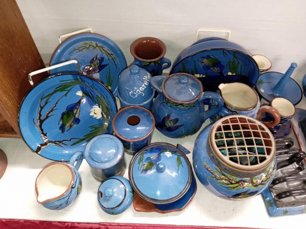 A good selection of blue glazed Watcombe pottery - Image 2 of 3