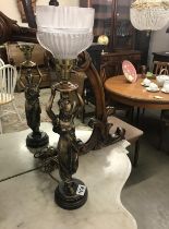 Art Deco style figurine table lamp