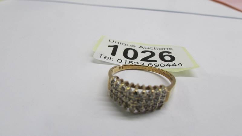 A white/yellow gold diamond ring, size Q, 2.49 grams. - Image 2 of 2