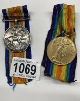 Pr WW1 Medals for 30744 PTE R.A Lang M.G.C