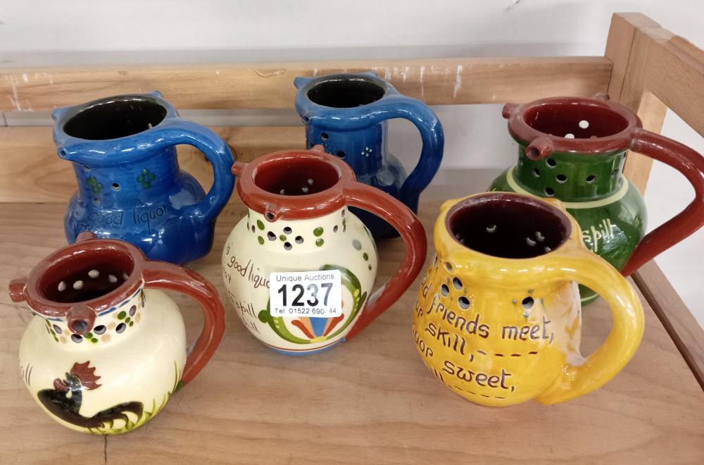 6 Puzzle jugs including Torquay ware - Image 2 of 2