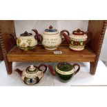 5 Torquay pottery teapots