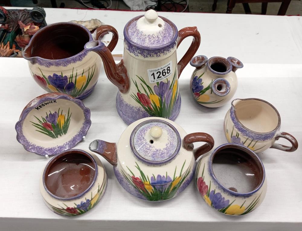 A Long Park Torquay pottery crocus pattern tea set etc. - Image 2 of 2