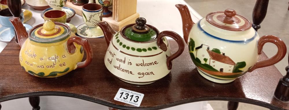 9 Torquay ware teapots including Penzance - Image 3 of 4