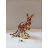 A Royal Crown Derby Kangaroo with gold stopper