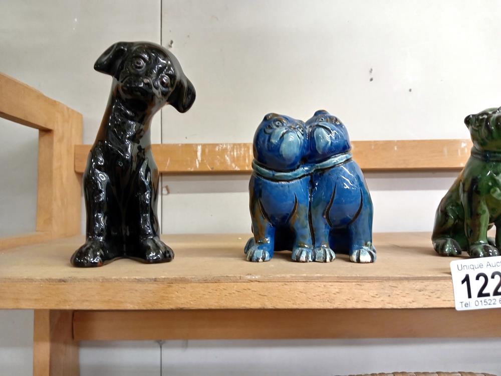 A quantity of vintage pottery dogs, mouse & pig match holder - Image 2 of 8