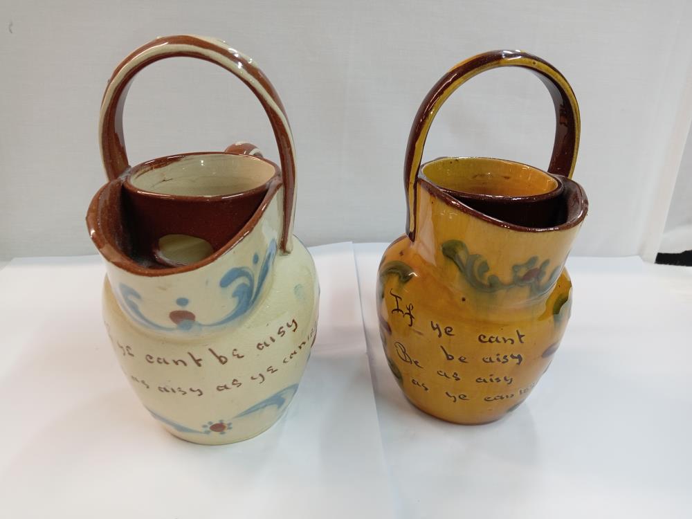 A pair of watering can shaving mug jugs. Height 20cm - Bild 2 aus 5