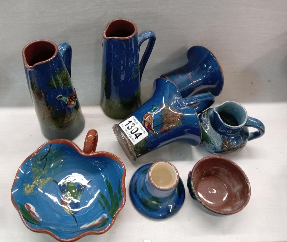 A selection of blue glazed Torquay ware - Bild 2 aus 2