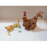 2 A Breed Apart figures of cat & chicken