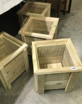 4 reclaimed wooden planters