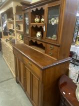 A good late Victorian mahogany two door dresser