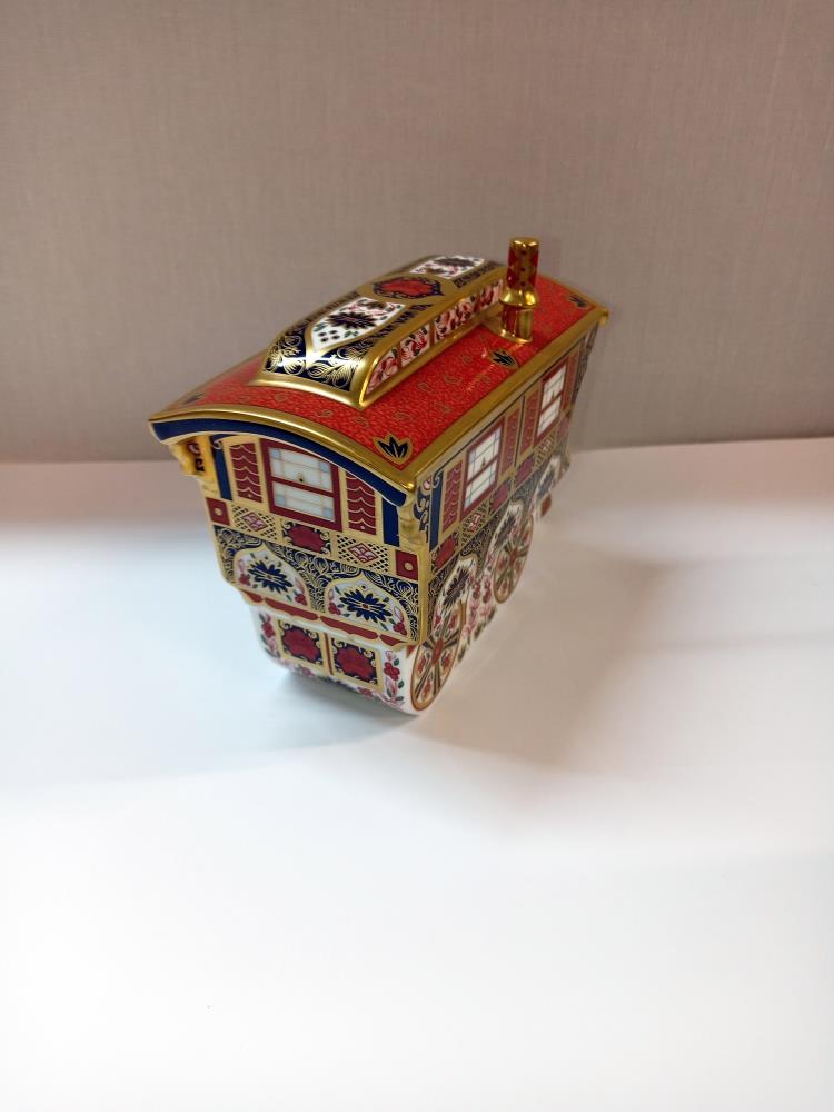 A Royal Crown Derby caravan with gold stopper - Image 3 of 4