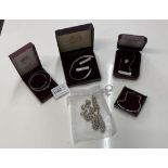 6 items of silver including chains bangles etc