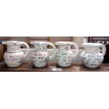 4 C M Brannam Barnstaple mid size puzzle jugs