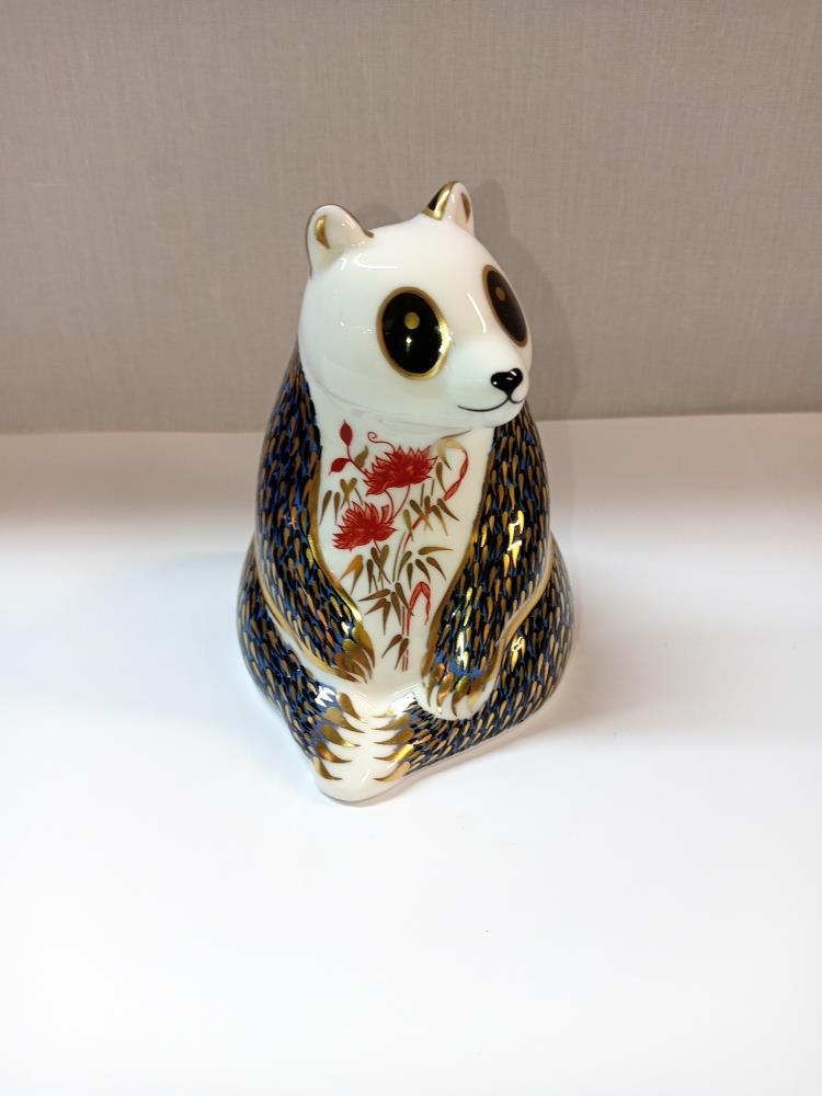 A Royal Crown Derby Panda with silver stopper - Image 2 of 3