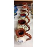 6 Torquay ware puzzle jugs