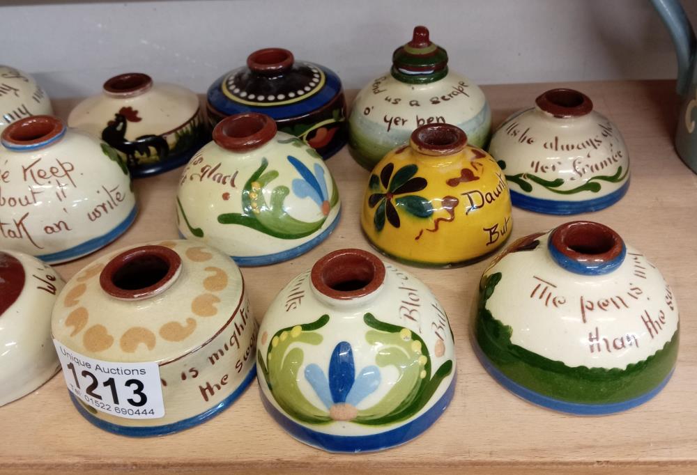 A good selection of Torquay pottery inkwells including C.H Brannum etc - Image 3 of 3