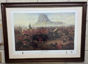 A large framed & glazed print of Battle of Isandlwana, Zulu war